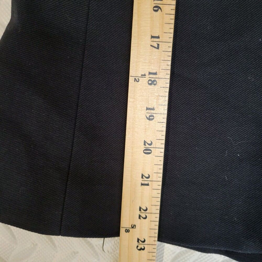 J Crew 365 Black Blazer Women 8 Medium Open Front Collarless Minimalist Corpcore - Picture 9 of 10